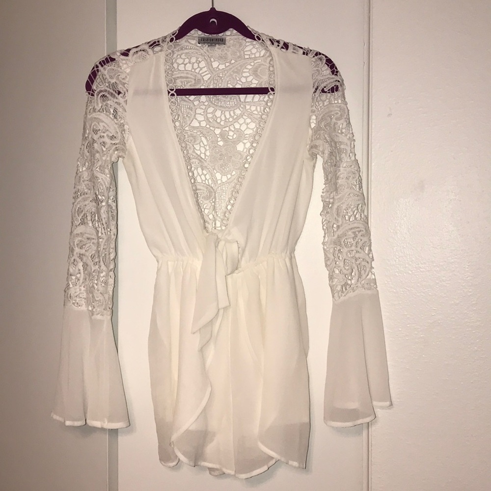 White lace romper